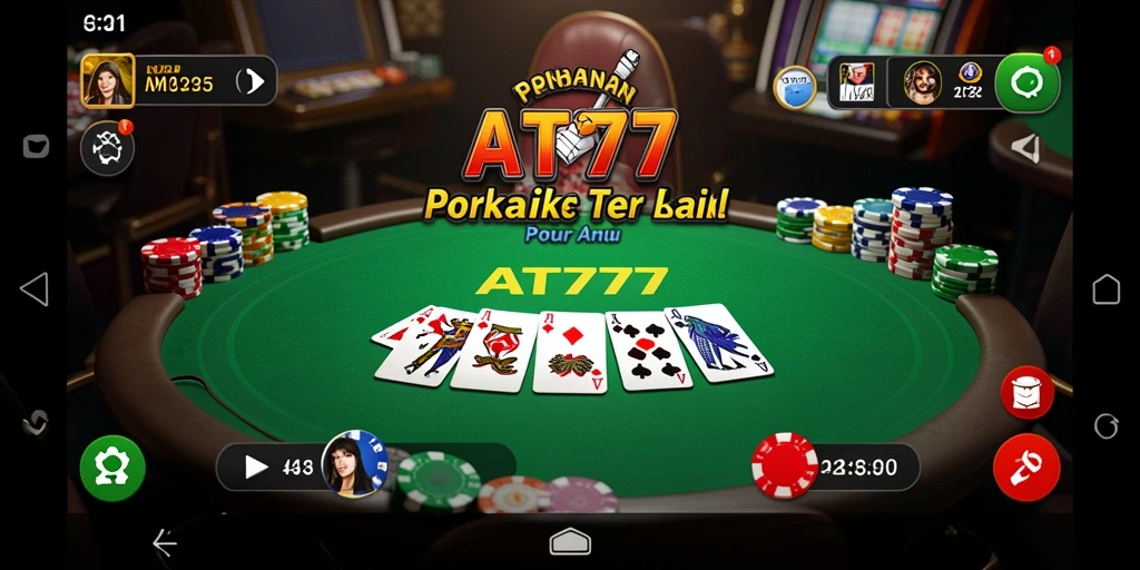 Tampilan gameplay Poker yang memukau dan mendebarkan.