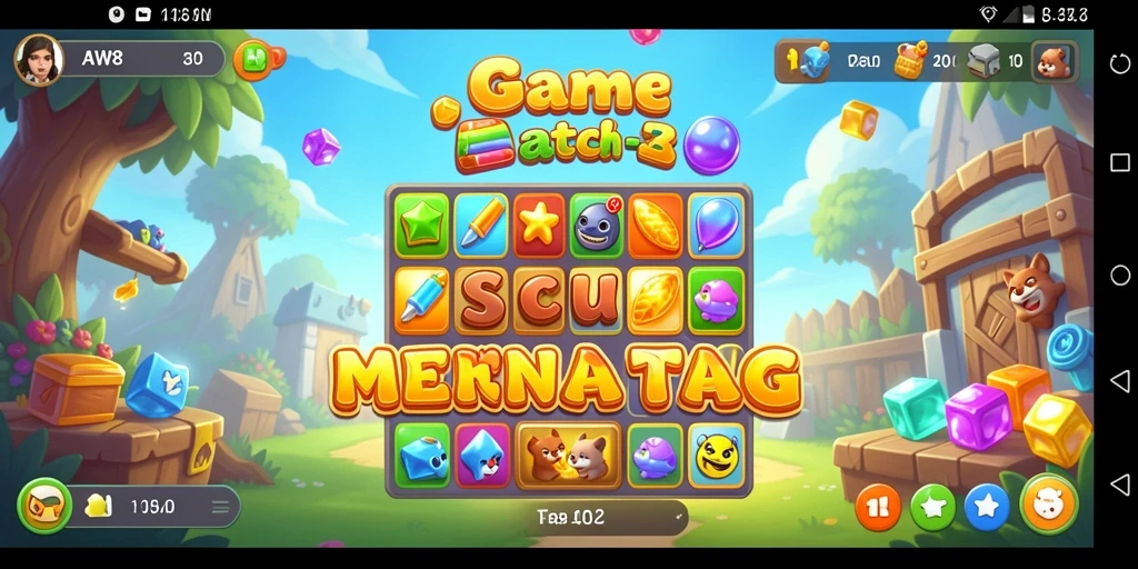 Gameplay seru AW8 dengan tantangan Match-3 yang menakjubkan.