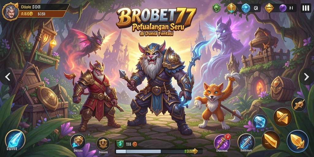 Tampilan gameplay Seru dan menantang di BROBET77.