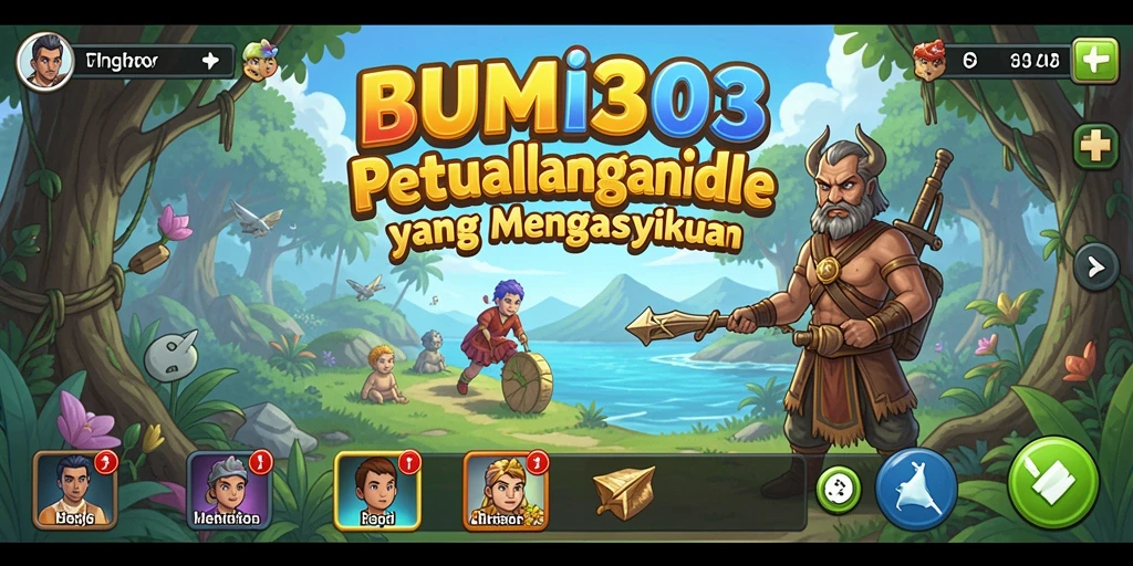 Tampilan gameplay BUMI303 yang seru dan penuh warna.