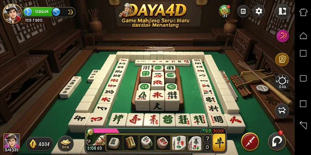 Tampilan gameplay <strong>DAYA4D</strong> dengan tantangan Mahjong yang seru.