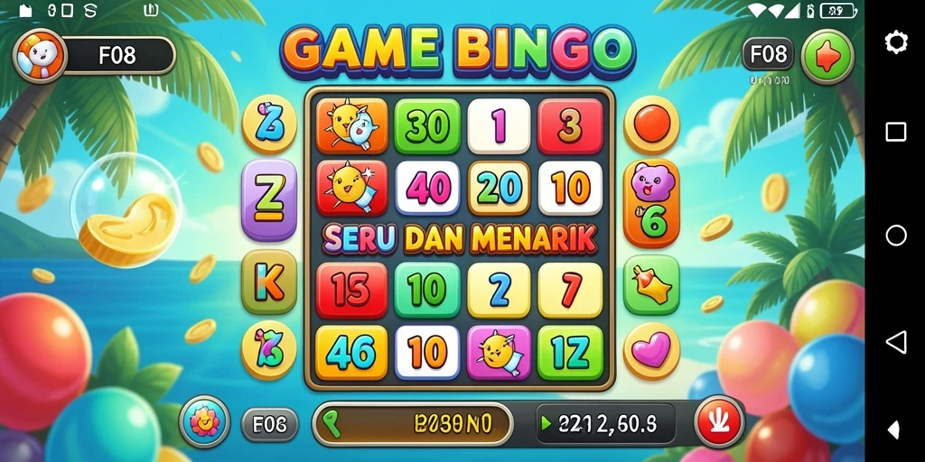 Tampilan menarik dalam permainan Bingo F08 yang memukau.
