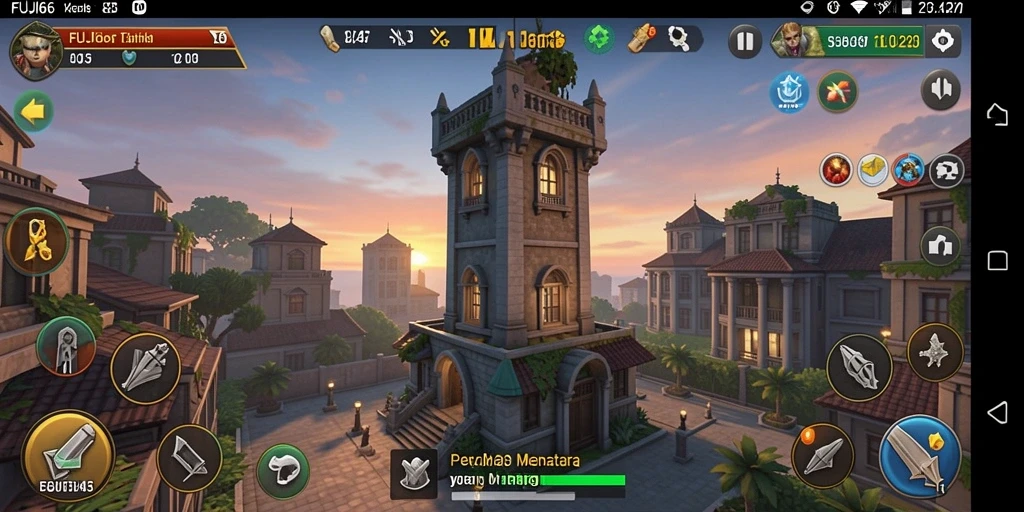 Tangkapan layar gameplay FUJI66 menunjukkan aksi seru dalam Tower Defense.