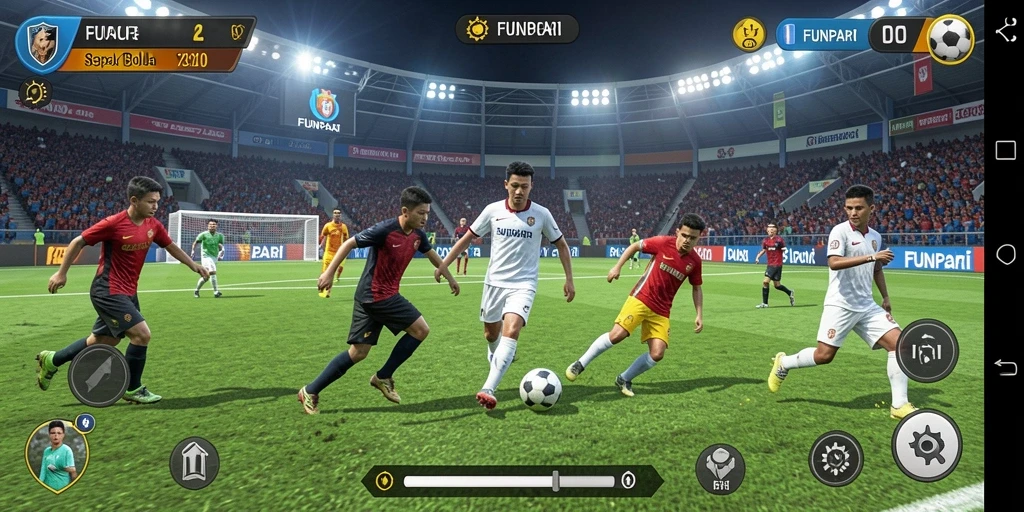 Tampilan gameplay dari <strong>FUNPARI</strong> yang mendebarkan dan penuh aksi.
