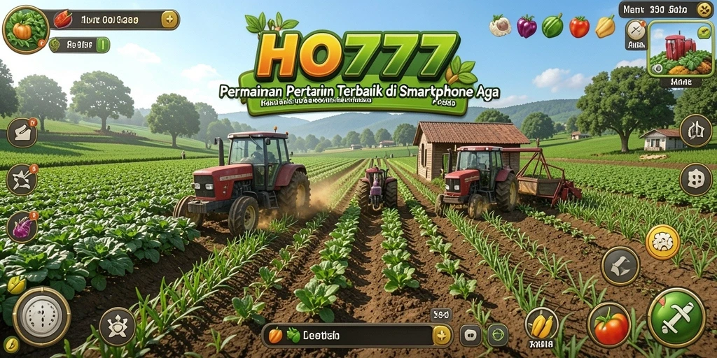Screenshot gameplay menunjukkan aktivitas bertani yang seru di HO777.