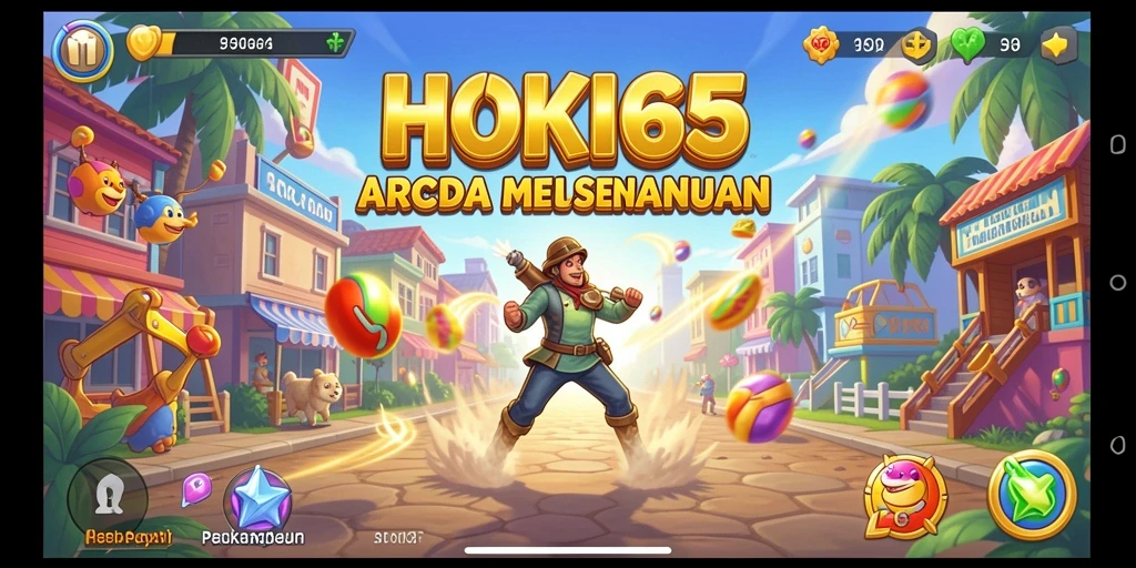 Tampilan gameplay HOKI65 yang penuh aksi dan tantangan seru.