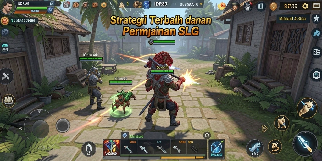 Screenshot gameplay IDR89 menampilkan pertempuran taktis yang intens.