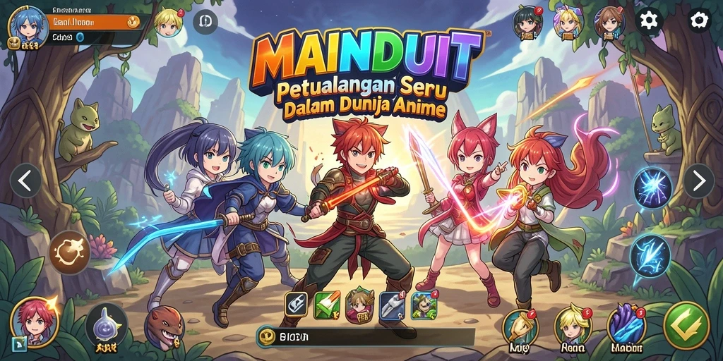 Tampilan gameplay MAINDUIT yang menakjubkan dan penuh aksi.