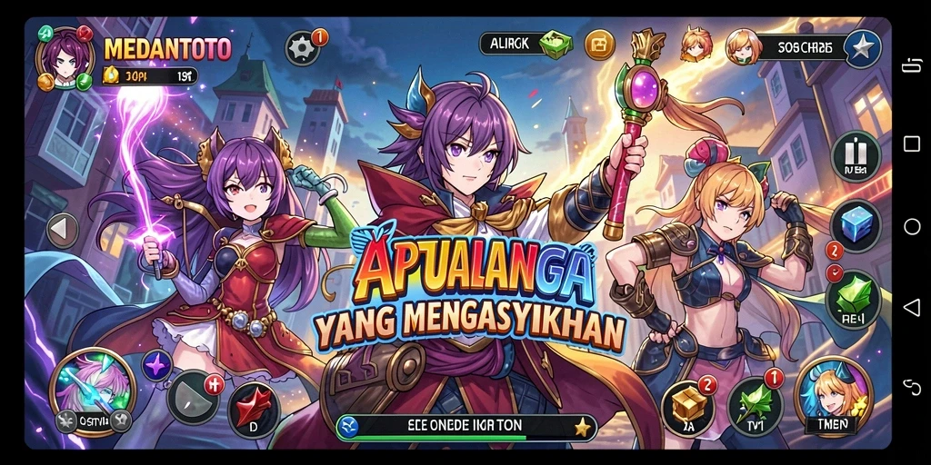 Tampilan gameplay MEDANTOTO yang menakjubkan dan dinamis.