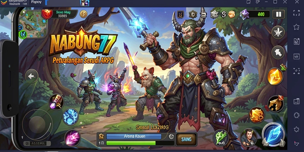 Tampilan gameplay seru dalam NABUNG77 dengan pertarungan yang memukau.