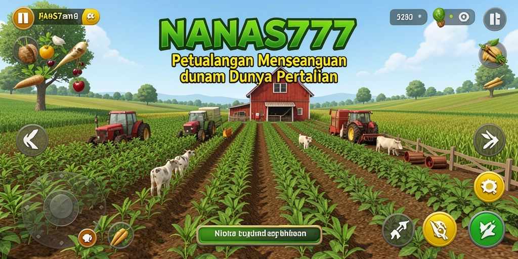 Tampilan gameplay nanas777 dengan keindahan berkebun yang memikat.
