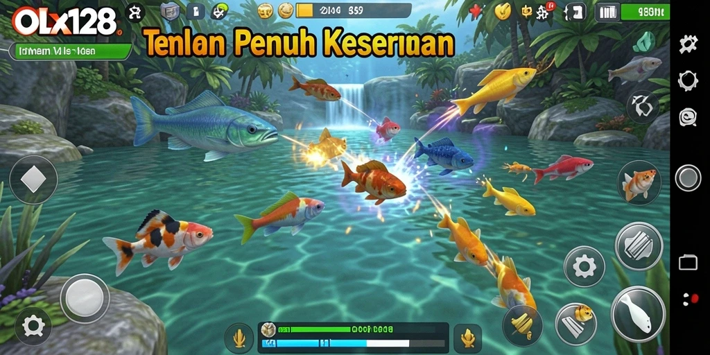 Tampilan gameplay Tembak Ikan yang menarik dengan aksi menembak ikan.