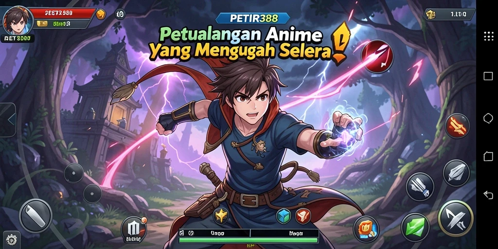 Tangkapan layar PETIR388 menampilkan gameplay anime yang menakjubkan.