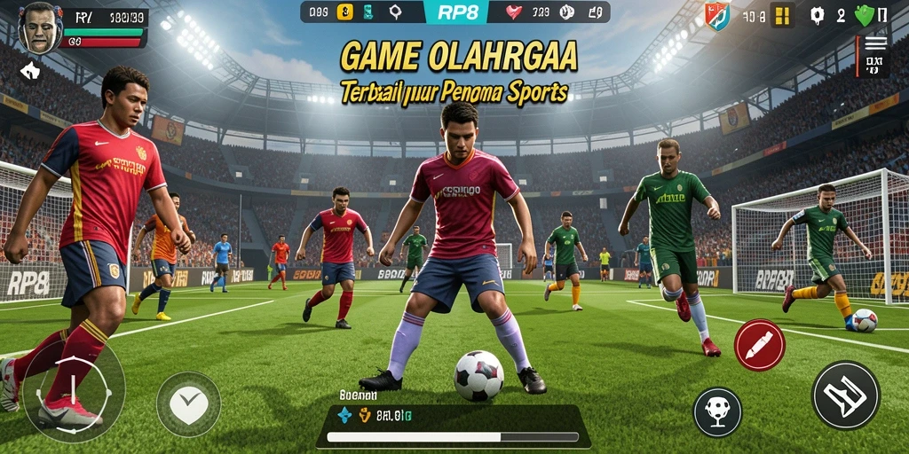 Tampilan gameplay RP8 yang menampilkan aksi olahraga seru.