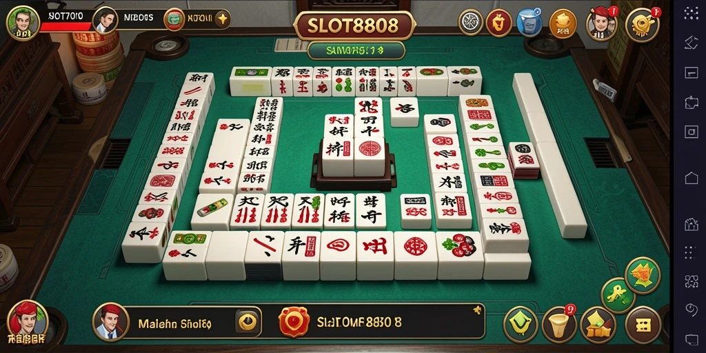 Tampilan menarik dari gameplay Mahjong di SLOT8808.