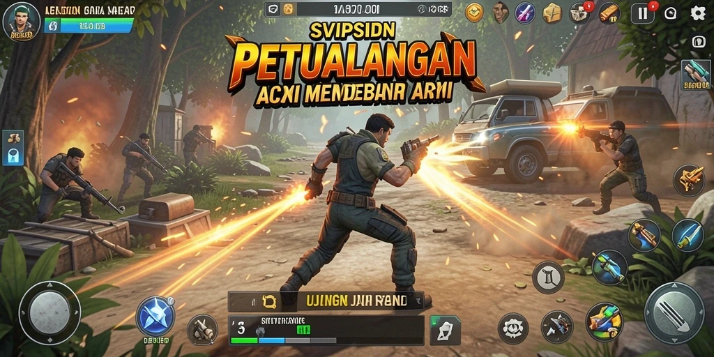 Tampilan aksi seru dari gameplay SVIPSIDN yang menghentak.