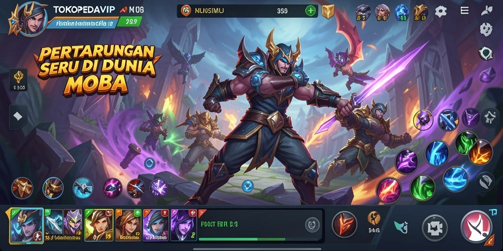 Tampilan gameplay seru di TOKOPEDIAVIP saat pertempuran intens.