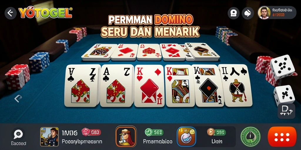 Screenshot YOTOGEL menampilkan gameplay seru permainan Domino.